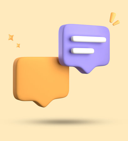 3d illustration of a chat bubble.の写真素材