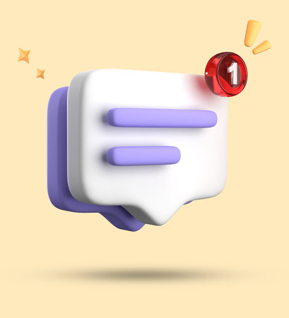 3d rendering of a speech bubble with a question mark on itの写真素材