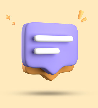 3d speech bubble icon. 3d chat icon. Vector illustration.