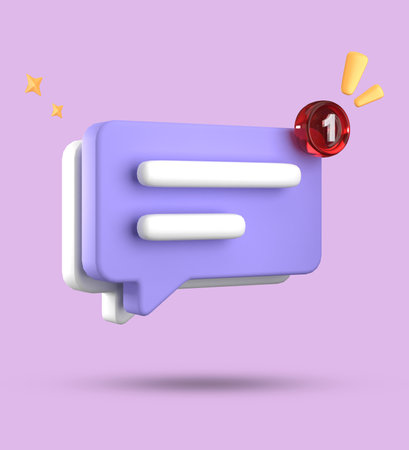 Speech bubble 3D icon. Vector illustration. Eps 10.の写真素材