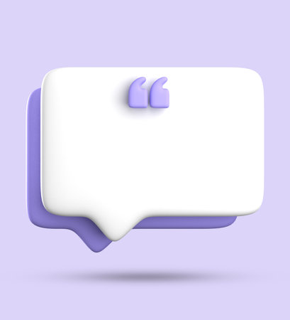 3d rendering of a speech bubble isolated on a white background.の写真素材