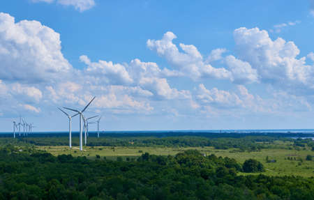 windmill powered plant, Estonia Paldiski, 02 Jul 2016