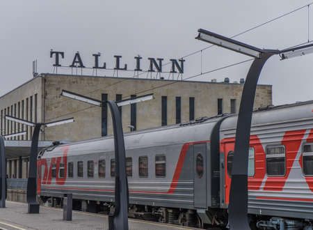 Estonia Tallinn 19.03.2017 :  Railway Station in city Tallinn Estoniaのeditorial素材
