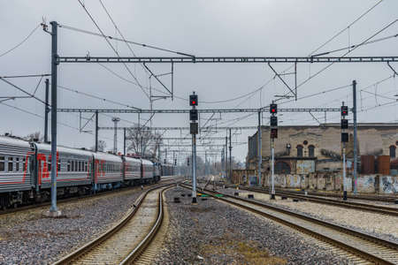 Estonia Tallinn 19.03.2017 :  Railway Station in city Tallinn Estoniaのeditorial素材