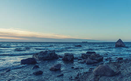 Sunset on the Baltic Seaの写真素材