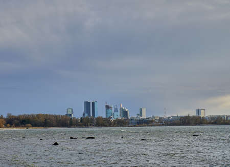 seaside panoramic view of Tallinn, capital of Estoniaのeditorial素材