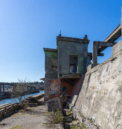 Old military building on the Baltic Sea,District :Estonia, Hara Allveelaevade Sadamの写真素材