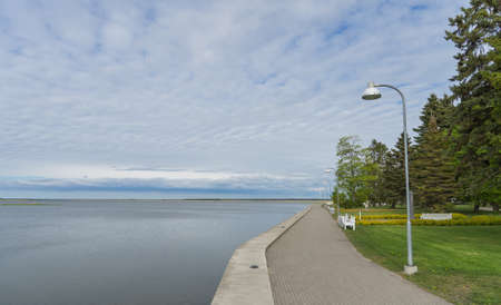 view to baltic sea, Haapsalu promenadの写真素材