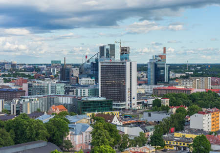 TALLINN, ESTONIA - 05.07.2017 Aerial View of Tallinn in a beautiful day Tallinn,Estoniaのeditorial素材