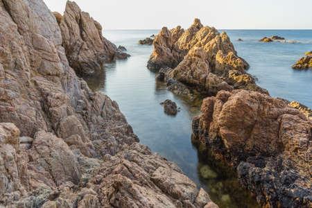 Panoramic view of Tossa de Marのeditorial素材