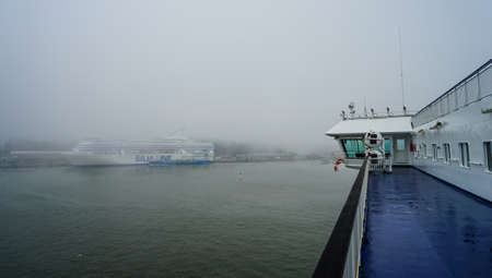 HELSINKI, FINLAND - 08, 2017: Ferry boat SILJA LINE in port of Helsinki, Finland, The ferry Silja...