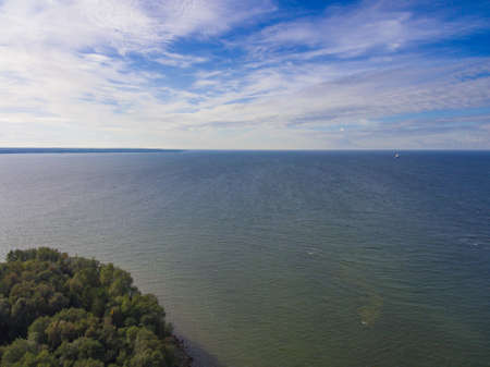 Aerial view baltic sea in Tallinn Estonia, district Harjumaa county, Kakumaeの写真素材