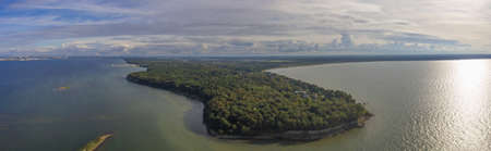 Aerial view baltic sea in Tallinn Estonia, district Harjumaa county, Kakumaeの写真素材