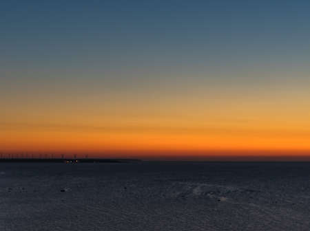 Beautiful sunset over Baltic seaの写真素材