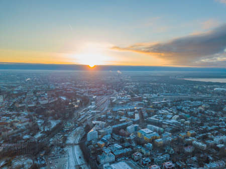Aerial view of city Tallinn Estonia