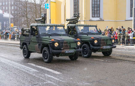 Tallinn, Estonia - February 24, 2018: The occasion of the 100th anniversary of Estonian statehood...
