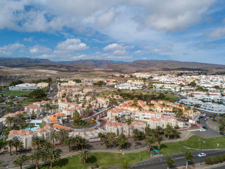Aerial Beautiful view of Canaries islandsの写真素材