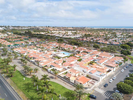 Aerial Beautiful view of Canaries islandsの写真素材