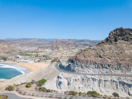 Aerial Beautiful view of Canaries islandsの写真素材