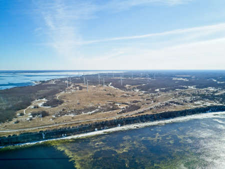 Green energy in winter time, Wind power stations