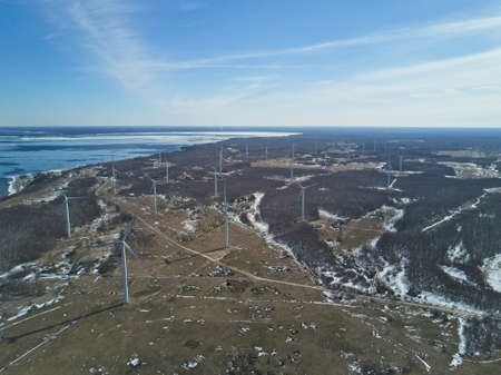 Green energy in winter time, Wind power stations