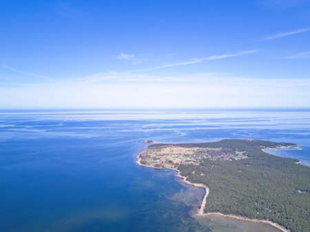 Aerial view of Baltic sea coastの写真素材