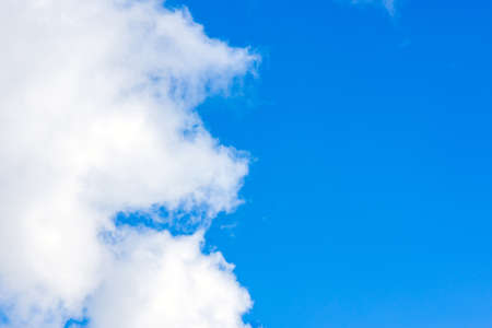 Blue sky with white clouds background.closeup outdoors.