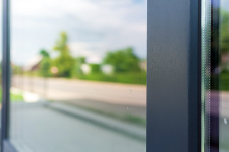 House window floor, side wall of house, house design idea.Empty inside.Outdoors shot.