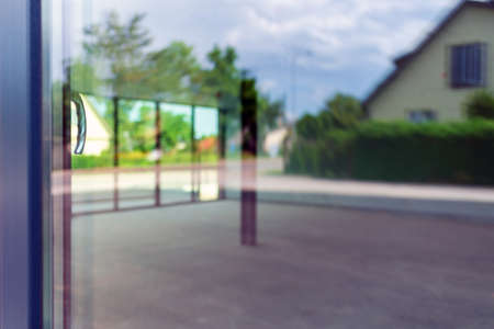 House window floor, side wall of house, house design idea.Empty inside.Outdoors shot.