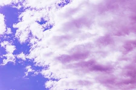 Purple clouds with beautiful blue sky,on the heaven.Amazing nature background.Toned.