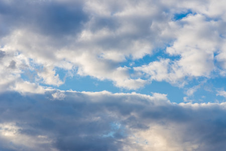 Cloudscape.Dramatic sky with stormy clouds,Nature clouds summer backgroundの写真素材