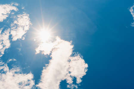 Blue sky,sunlight,sunny weather with cloud beautiful nature abstract background.