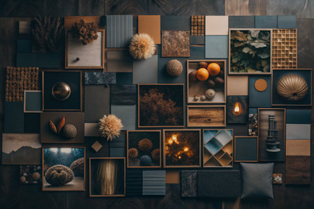 Pastel color abstract background collage template.の素材