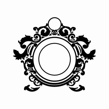 swirl frame logo design vector artのイラスト素材