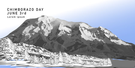 label for the Chimborazo Day event badge illustrationのイラスト素材