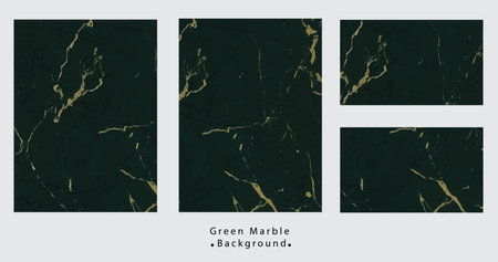 green marble background cover templateのイラスト素材