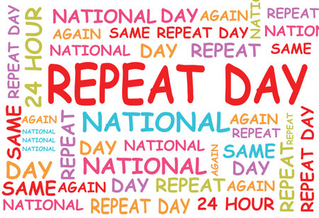 national repeat day or happy world repeat day backgroundのイラスト素材