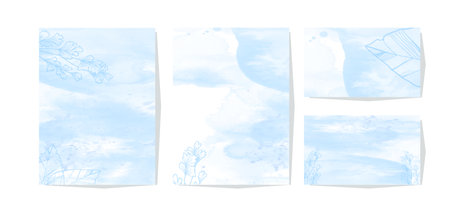 banner abstract paints shapes collection isolated on white background Hand drawn abstract color paint brush strokesのイラスト素材