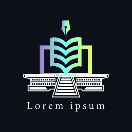 BOOK LOGO DESIGN INSPIRATION EDUCATIONのイラスト素材