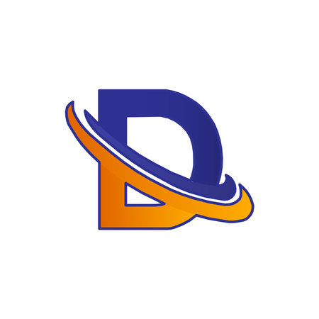 MINIMALIST D LETTERING ALPHABETのイラスト素材