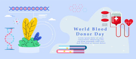 world blood donor day poster vector illustration artのイラスト素材