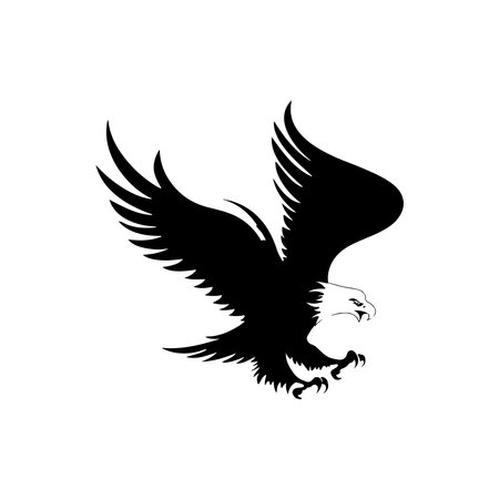 silhouette eagle tattoo vector graphic artのイラスト素材