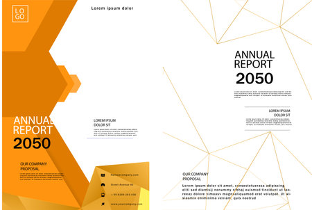Brochure design template vector. Flyers report business magazine poster. Presentation brush concept in A4 layoutのイラスト素材