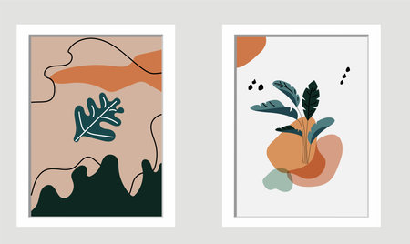 wall art decor for print to canvas and use to interior design elementのイラスト素材