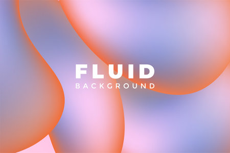 bstract fluid wave. Modern poster with gradient 3d flow shape. Innovation background design for cover, landing pageのイラスト素材