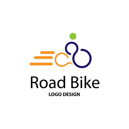 bicycle logo sport competition template logoのイラスト素材