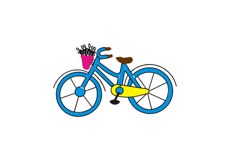 aesthetic bike logo designのイラスト素材