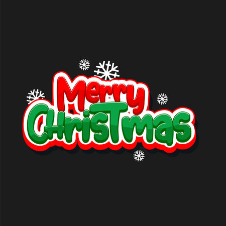 dear santa lettering typography merry christmas quoteのイラスト素材