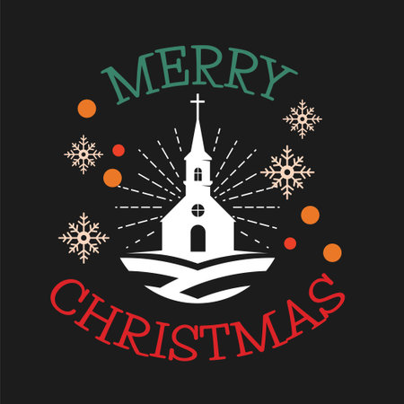 inspiring lettering typography merry christmas quoteのイラスト素材