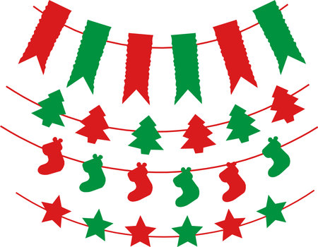 empty garland for christmasのイラスト素材